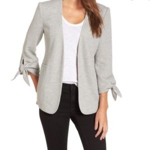 Olivia Moon Tie Sleeve Knit Blazer